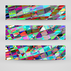 Vector banner set for your design, abstract Illustration.