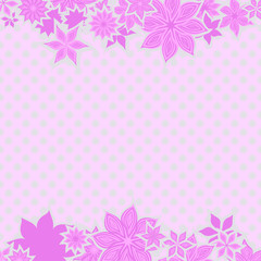 Obraz premium Pink borders with flowers