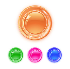 Set of shiny battons.