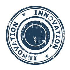 Business innovation concept stamp