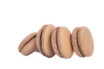 Chocolate flavored French macarons