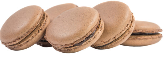 Chocolate flavored French macarons