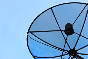 Satellite dish on the roof.