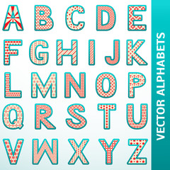 Retro alphabet letters