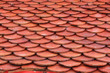 Seamless Red Clay Roof Tiles.