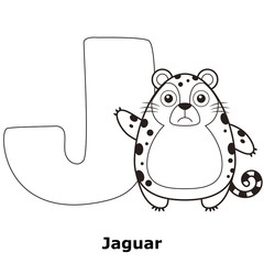 Coloring Alphabet for Kids, J