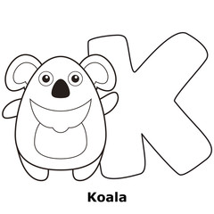 Coloring Alphabet for Kids, K