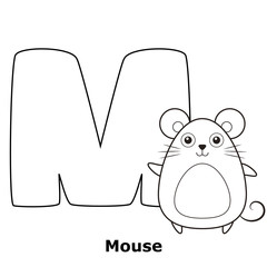 Coloring Alphabet for Kids, M