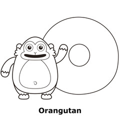 Coloring Alphabet for Kids, O