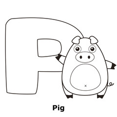 Coloring Alphabet for Kids, P