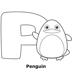 Coloring Alphabet for Kids, P