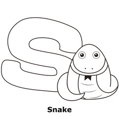 Coloring Alphabet for Kids, S