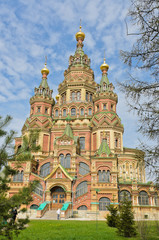 Fototapeta na wymiar Church of St. Peter and Paul in Peterhof, St. Petersburg, Russia