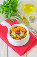 baked meat with vegetables