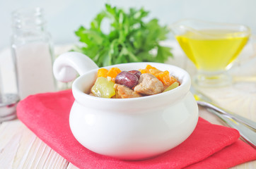 baked meat with vegetables