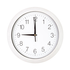 Clock face showing nine o'clock
