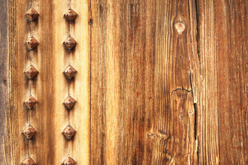 Obraz premium Ancient wood with rivets