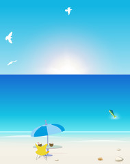 Fototapeta na wymiar Summer graphic background, easy all editable, you can add text