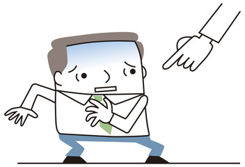 怒られるビジネスマン