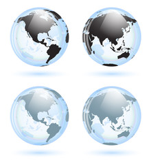 Earth globes set