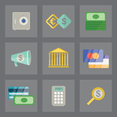 Finance icons set