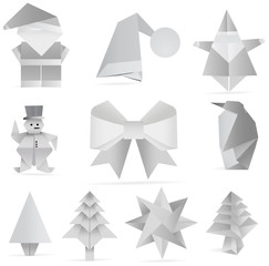 Christmas origami decoration