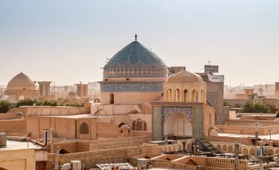 Gordijnen Panorama of Yazd - Desert City © milosk50