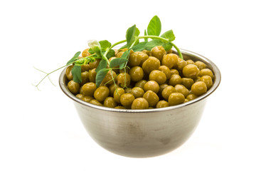 Marinated green peas