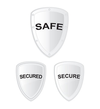 vector safe secure shield white