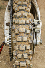 Tyre of motocross bike