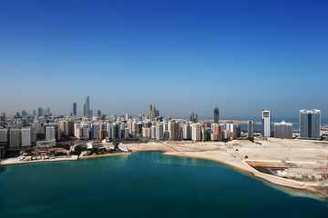 A skyline view of Abu Dhabi, UAE's capital city