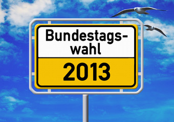 Ortsschild - Bundestagswahl 2013