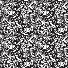 Hand-drawn seamless pattern may be used as background