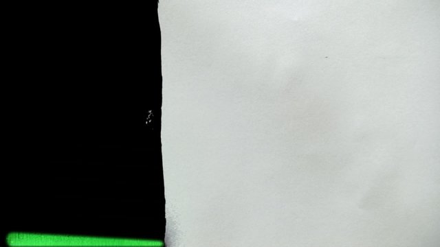 Paint roller painting on white paper with matte