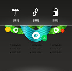 Ribbon modern infographics template