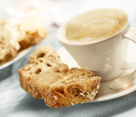 Coffee with sugar bread