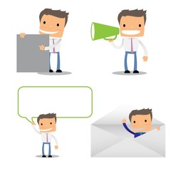 Business man cartoon character..