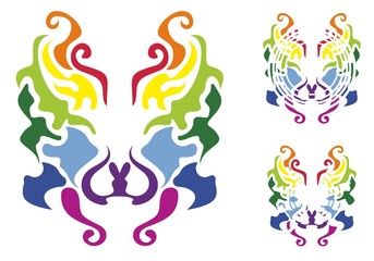 Lion head spectrum vector in the form of a butterfly