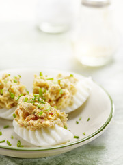 eggs stuffed with salad