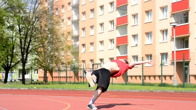 Break dancer in the streets