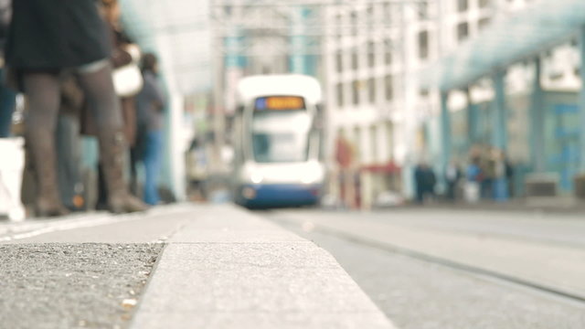Tramway and bus station. Find similar clips in our portfolio.