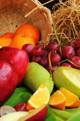 fresh various fruits.