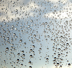 Drops on glass