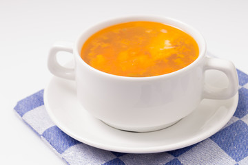Bowl of Soup on white background