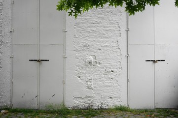White painted facade