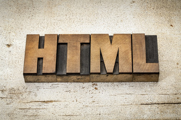 html acronym in wood type
