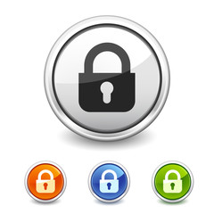 padlock button in four colors