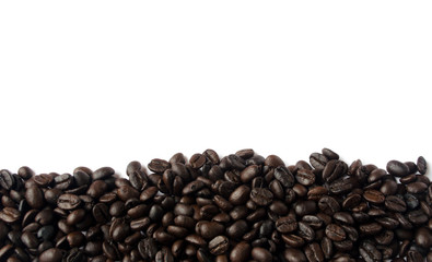 Coffee bean on white background