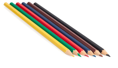 Fototapeta premium Colored pencils. Isolated