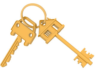 Связка ключей от дома и автомобиля